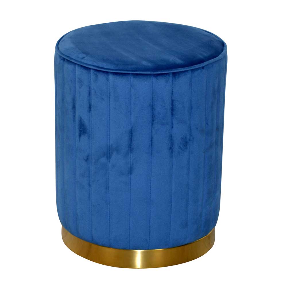 Blauer Samthocker auf Sockel - Abelonia