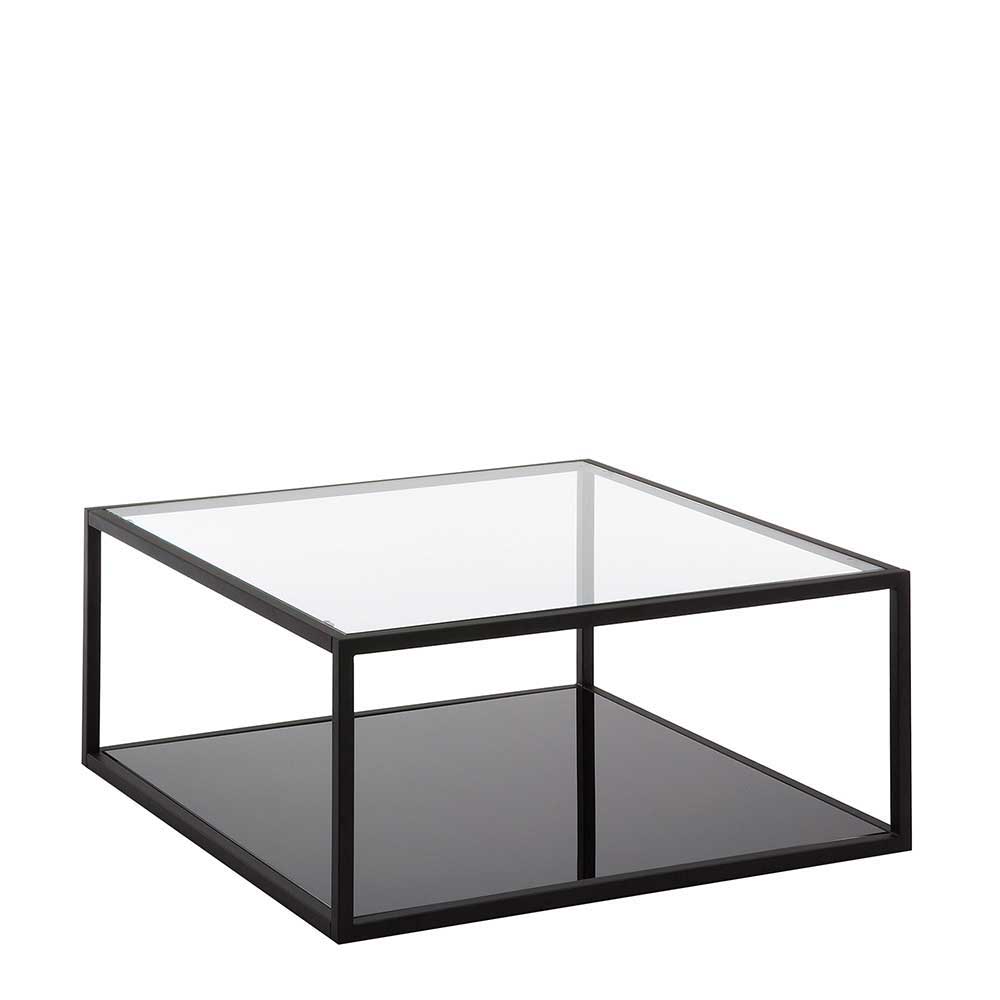 Designer Wohnzimmertisch aus Glas & Stahl - Gerimia