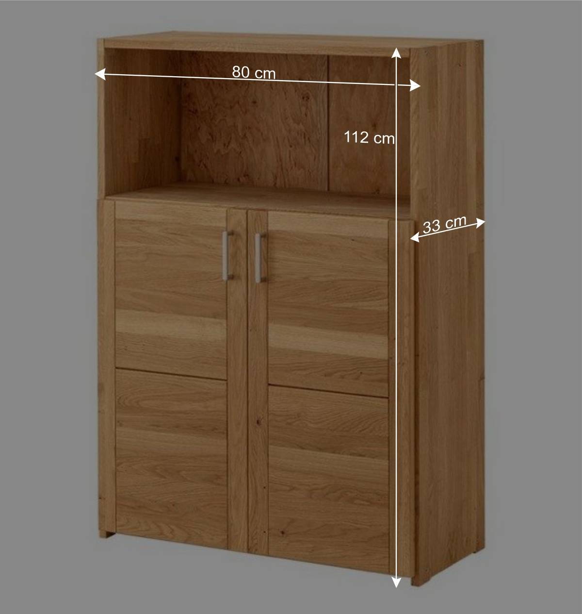 Massivholz Office-Schrank aus Wildeiche - Rosenna