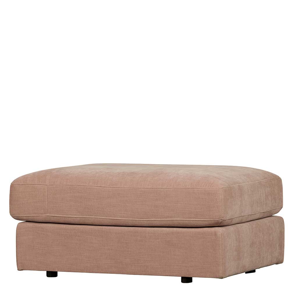 Moderner Webstoff Polsterhpcker in Rosa - Alou
