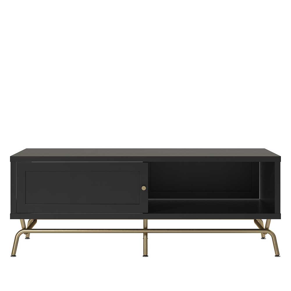 Wohnzimmer Couchtisch in Schwarz und Gold - Solino