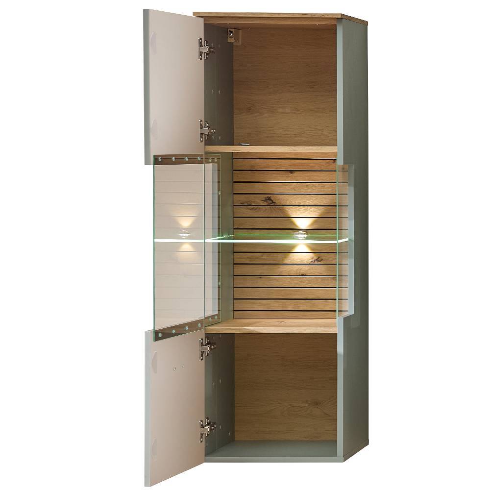 Hängevitrine in Graugrün und Wildeiche Natur - Halimi