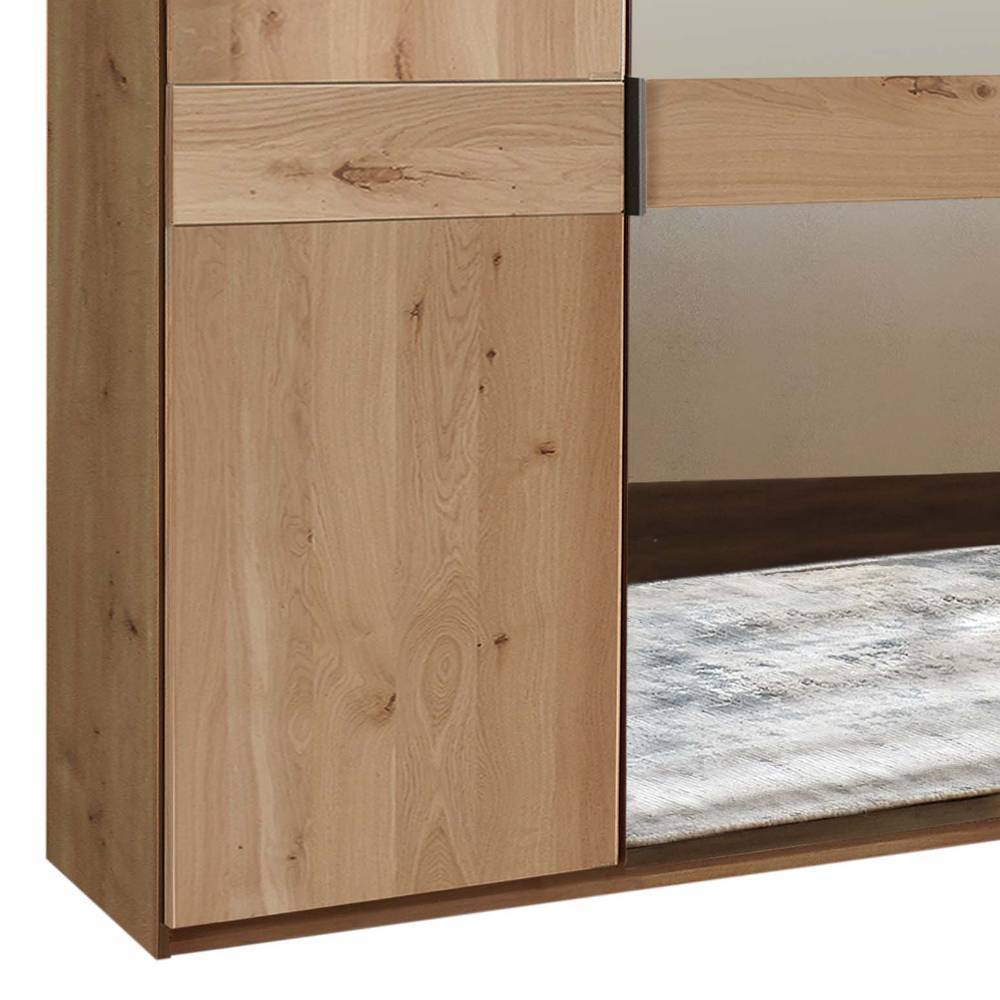 7-türiger Kleiderschrank in Eiche Bianco - Yanicas