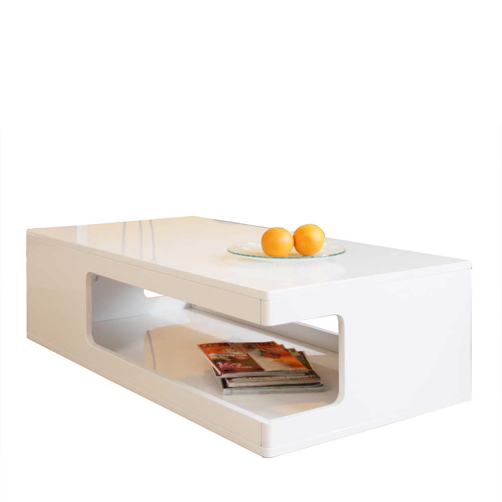 Weißer Couchtisch in ausgefallenem Design - Ida