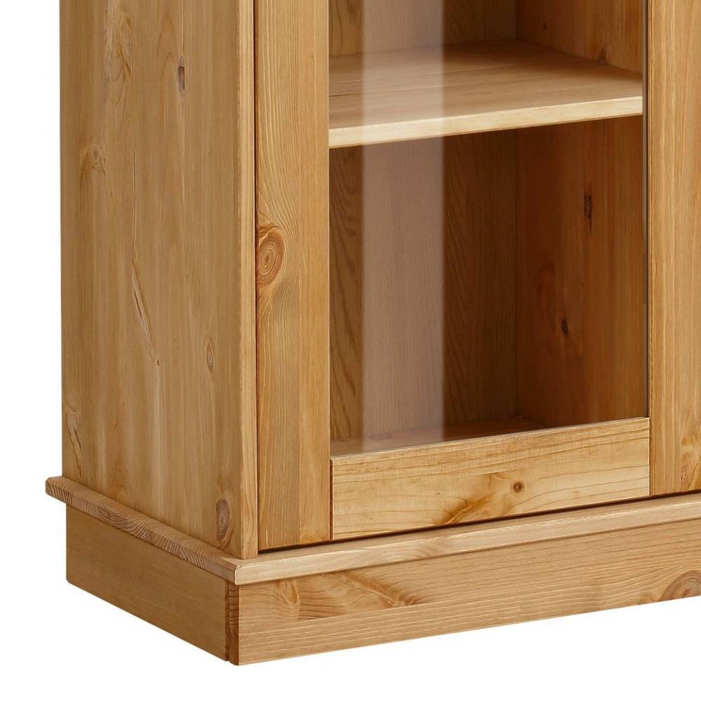 Landhaus Highboard Vitrine aus Kiefer - Goro