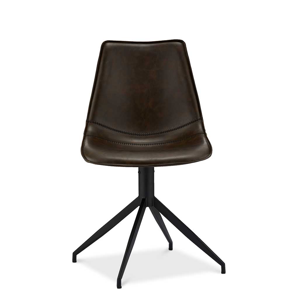 Top Schalenstuhl-Set in Dunkelbraun - Kleera (2er Set)