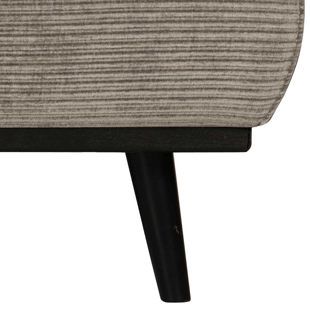 Graubrauner Couchhocker aus Strukturstoff - Gela