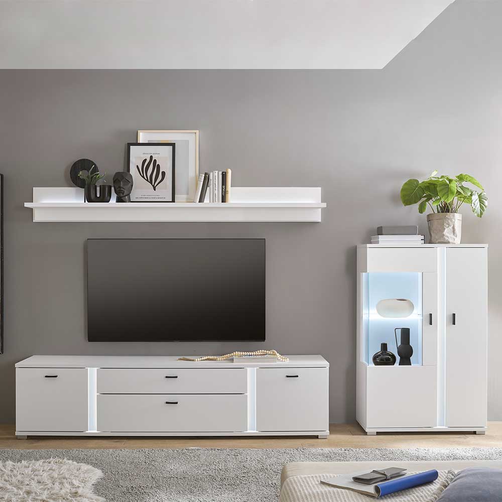 Highboard & TV Board & Wandboard mit LED - Tirol (dreiteilig)