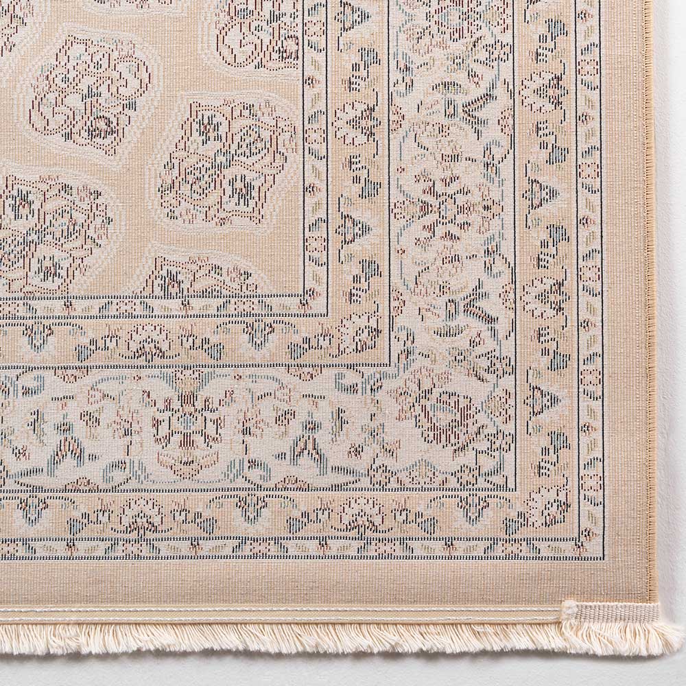 Klassischer Teppich in Hellbraun & Creme & Mehrfarbig - Dortina