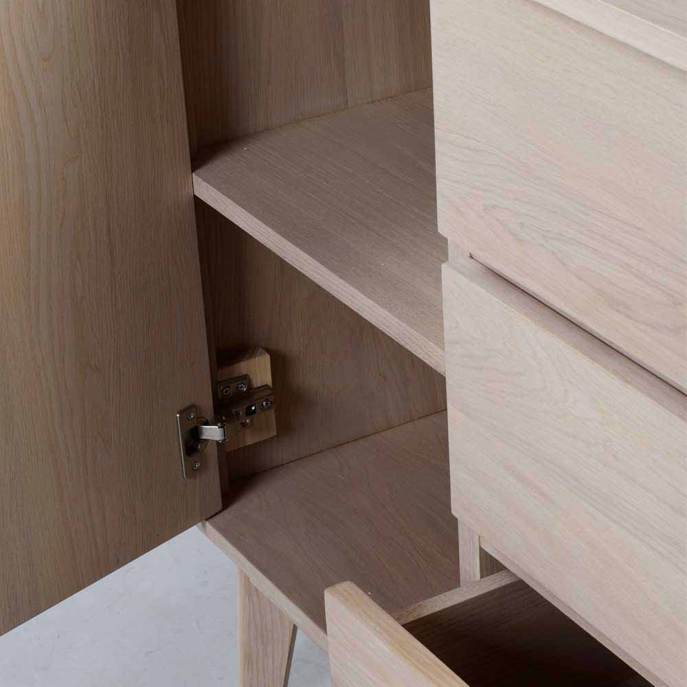 152 cm breites Sideboard in White Wash - Navassa