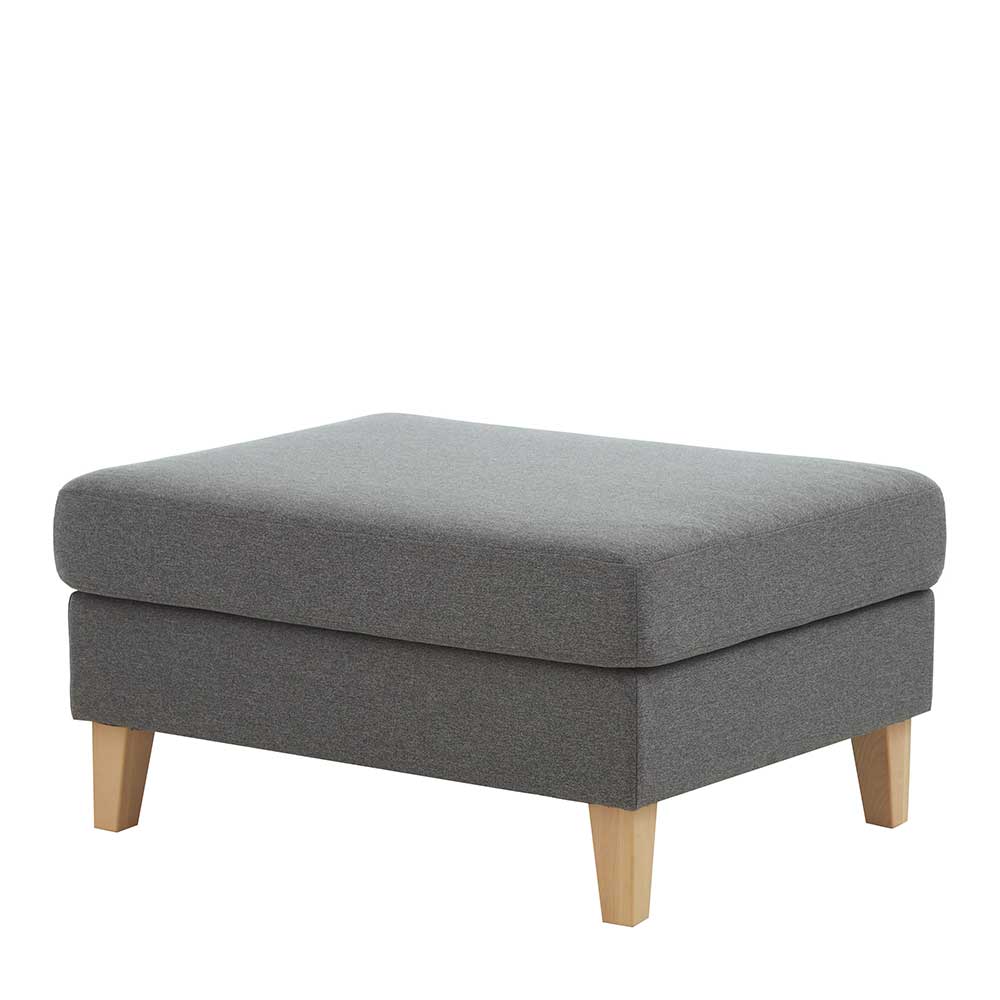 88x45x69 Polsterhocker in Grau Stoff - Lennart