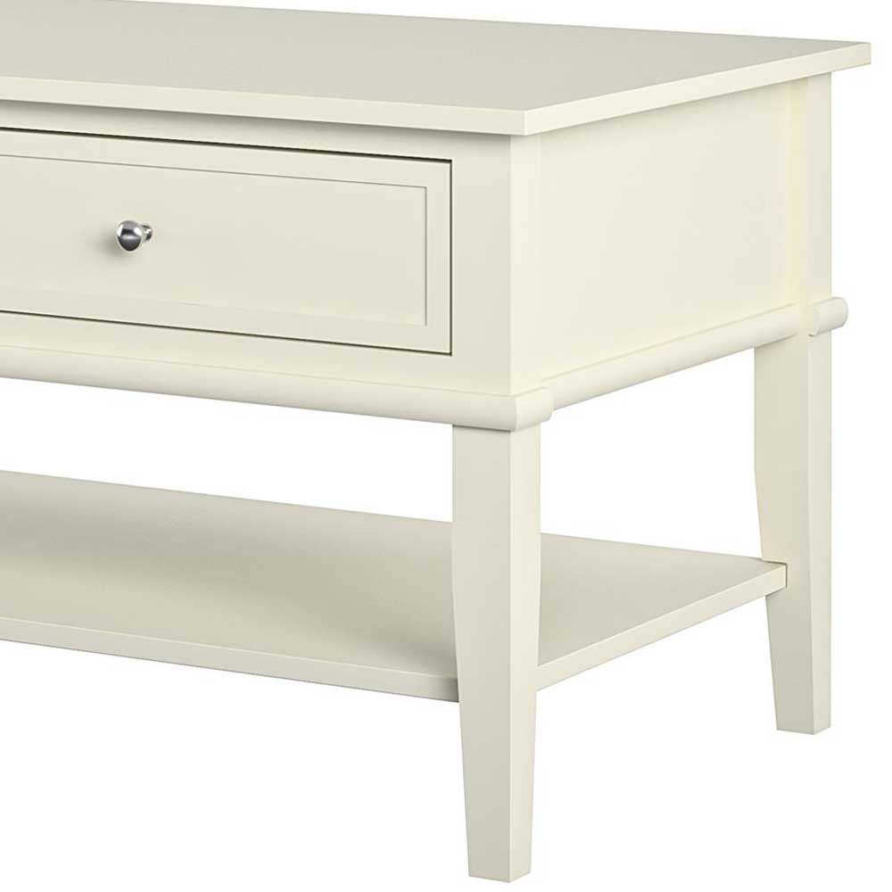 Landhaus Couchtisch in Creme Weiß - Kanellas
