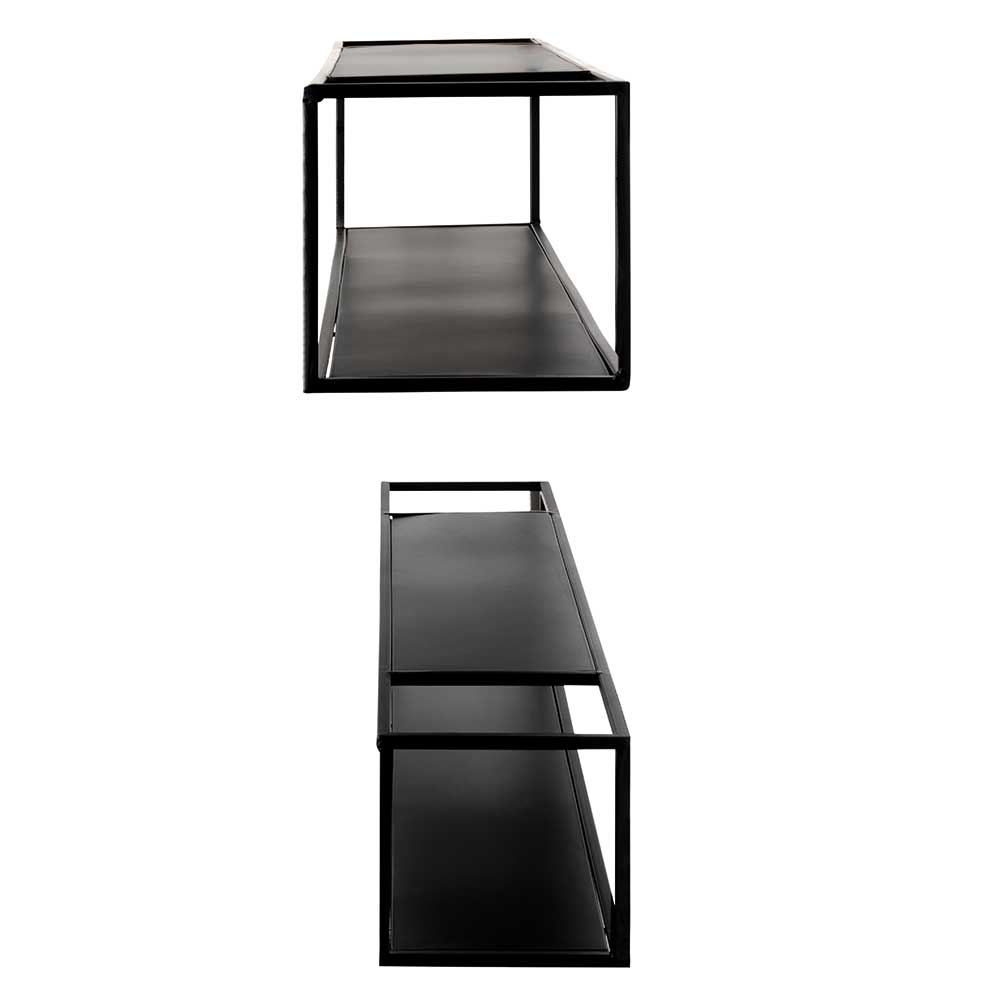 Schwarze Wandregale Set - Mikene (zweiteilig)