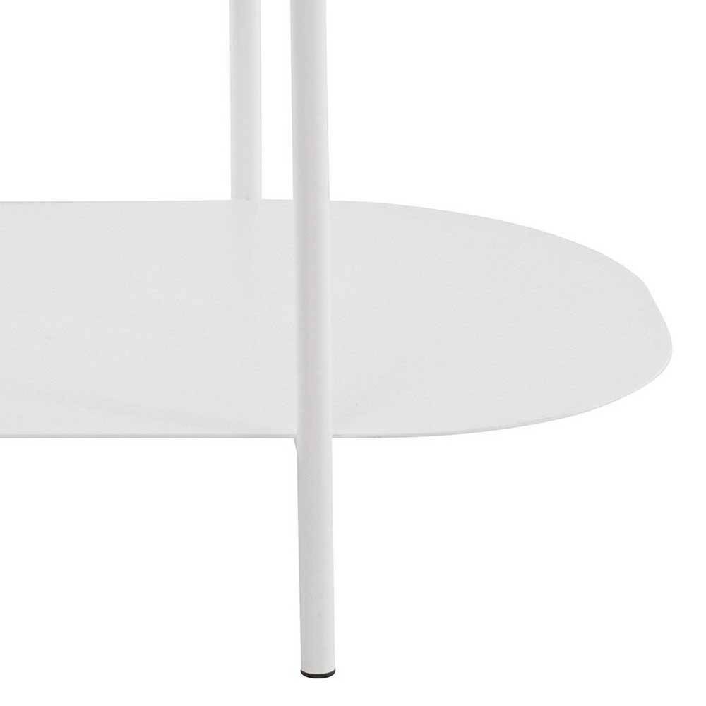 100x45x50 Metall Couchtisch in Oval mit Ablage - Luzifina