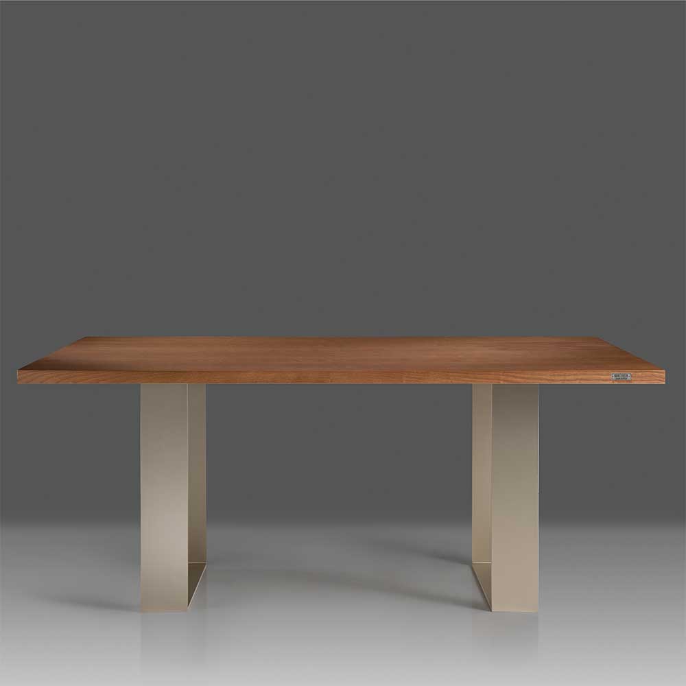 Esszimmer Tisch in Nussbaum & Silber - Vuno