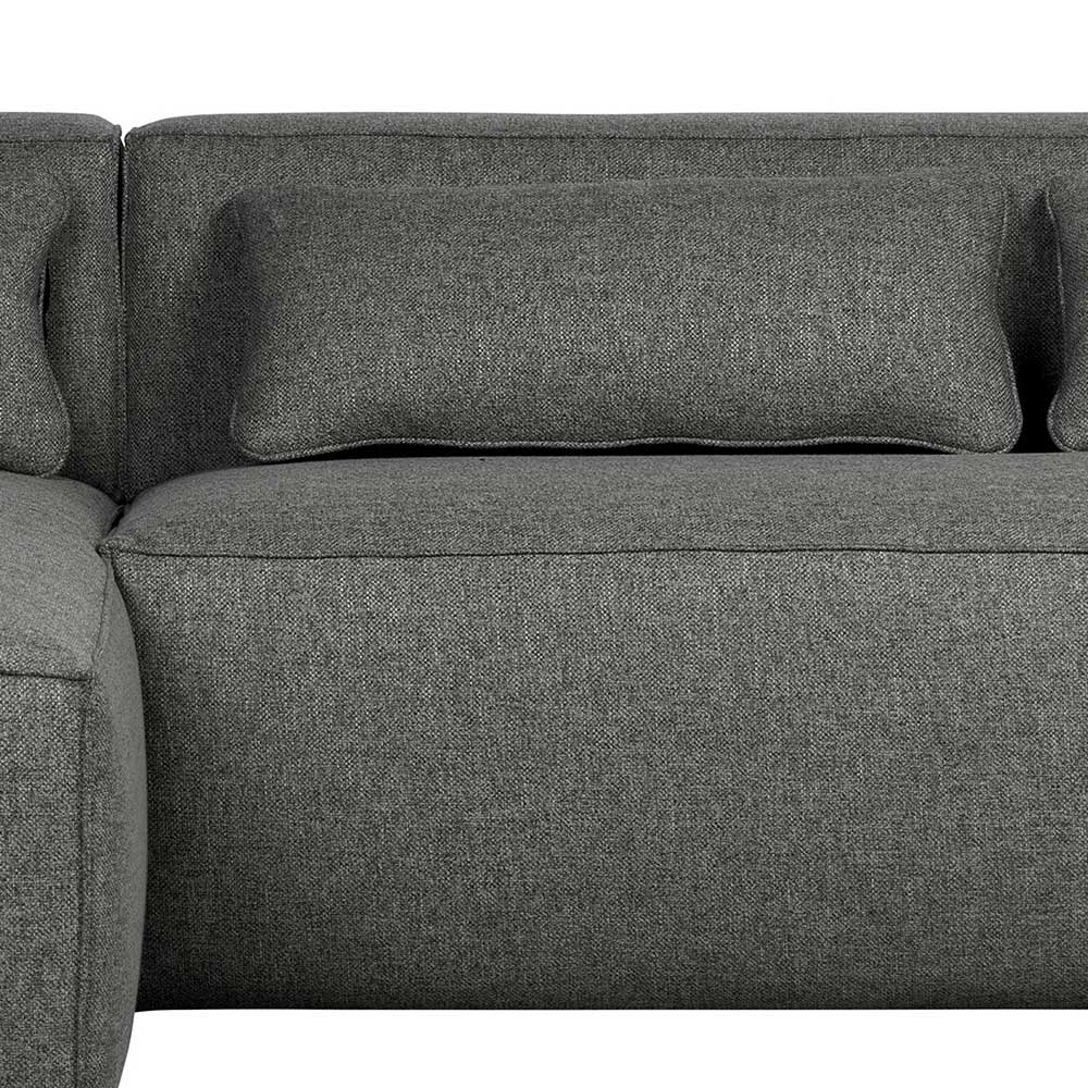 Modernes Ecksofa in Grau Webstoff - Washington