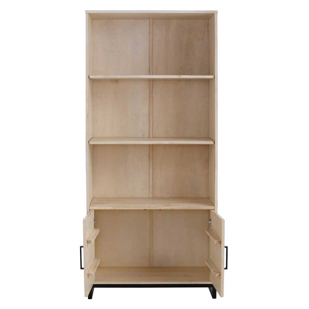 Massives Standregal in Kiefer White Wash - Pseino