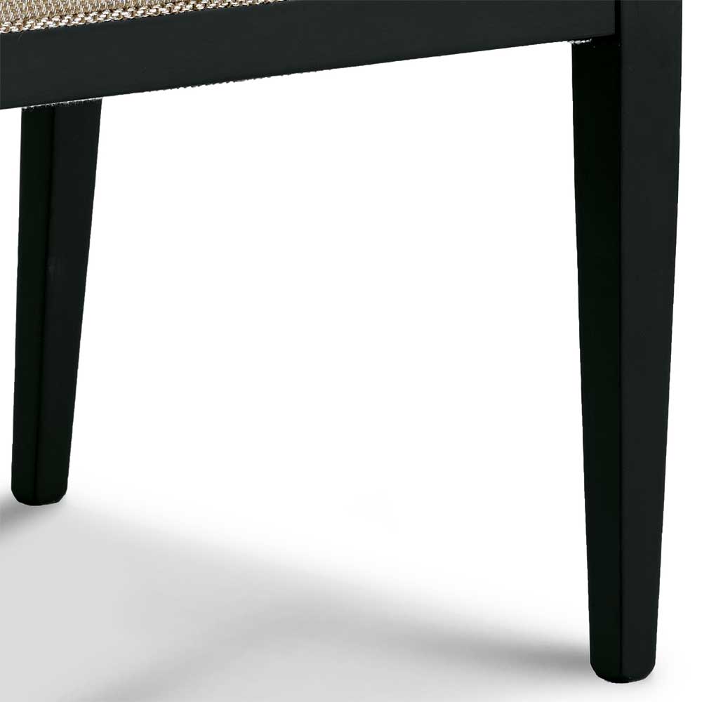 Armlehnenstuhl in Beige und Schwarz - Cadona
