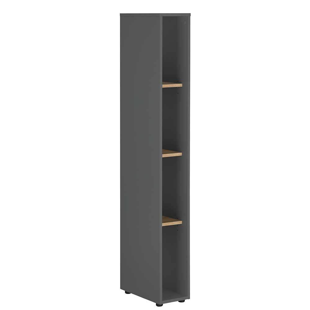 20x158x40 Schmales Regal in Anthrazit - Ahilav