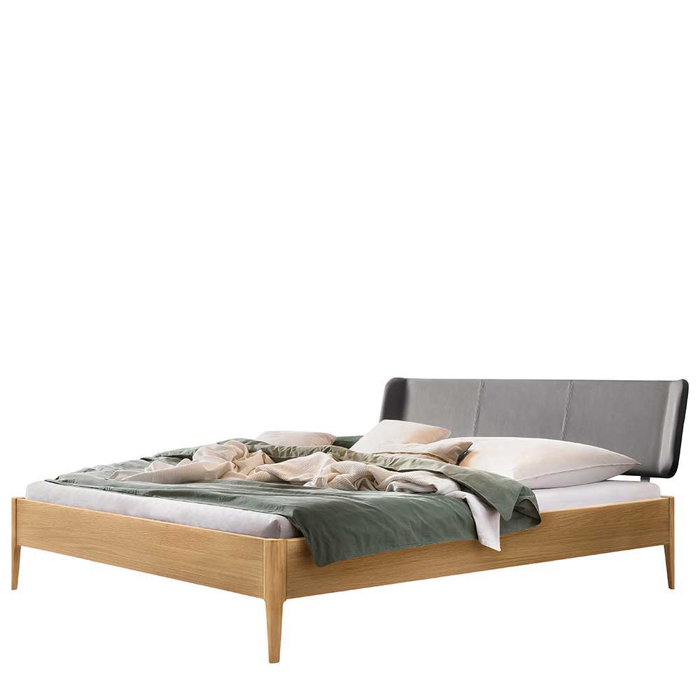 Bett aus Massivholz Eiche Hell - Borna
