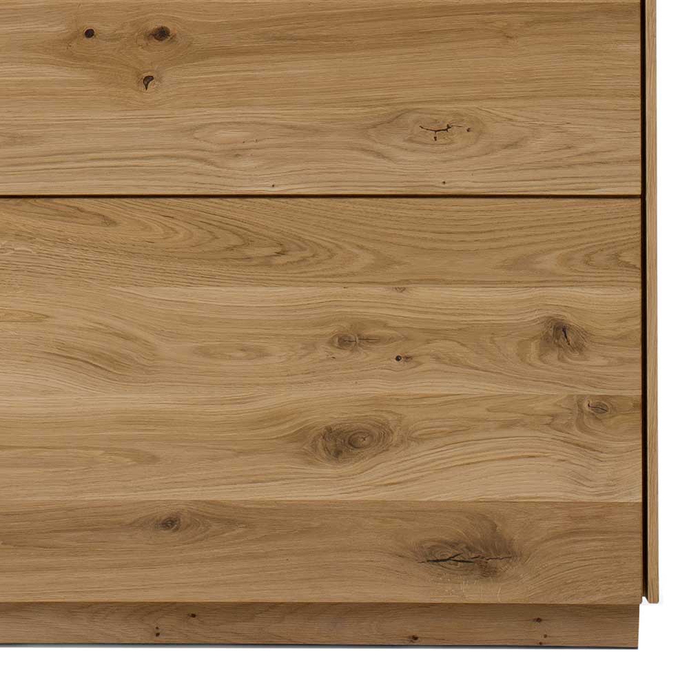 Wildeiche Highboard mit Hirnholz Applikation - Millena