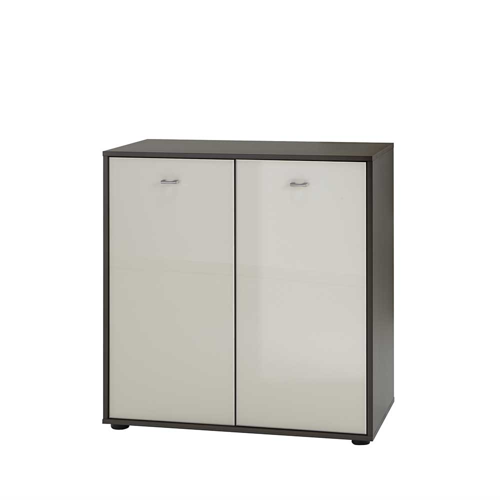 Türenkommode Flemingo in Magnolie und Braun