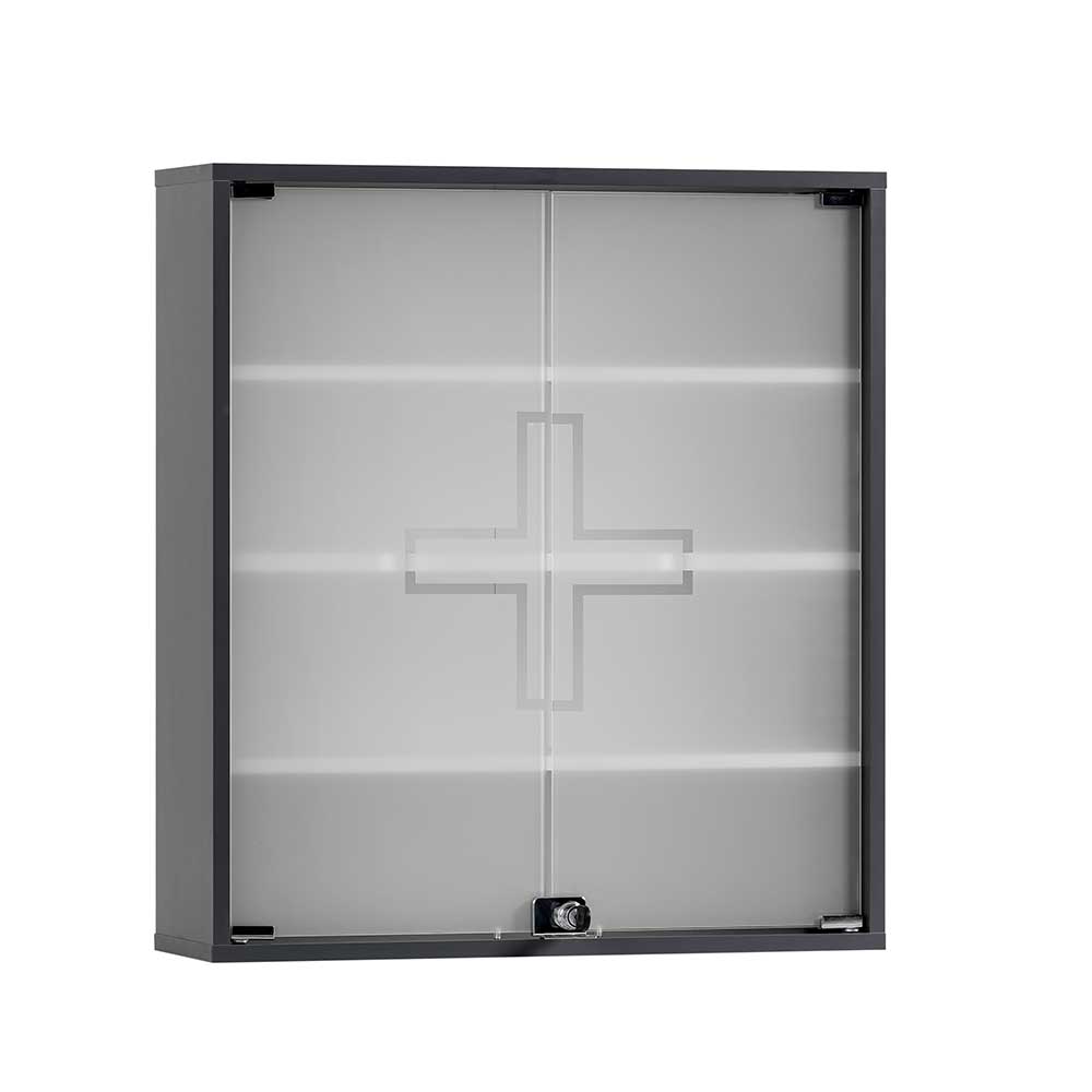 Medizinschrank mit Doppeltür aus Glas - Lucilla