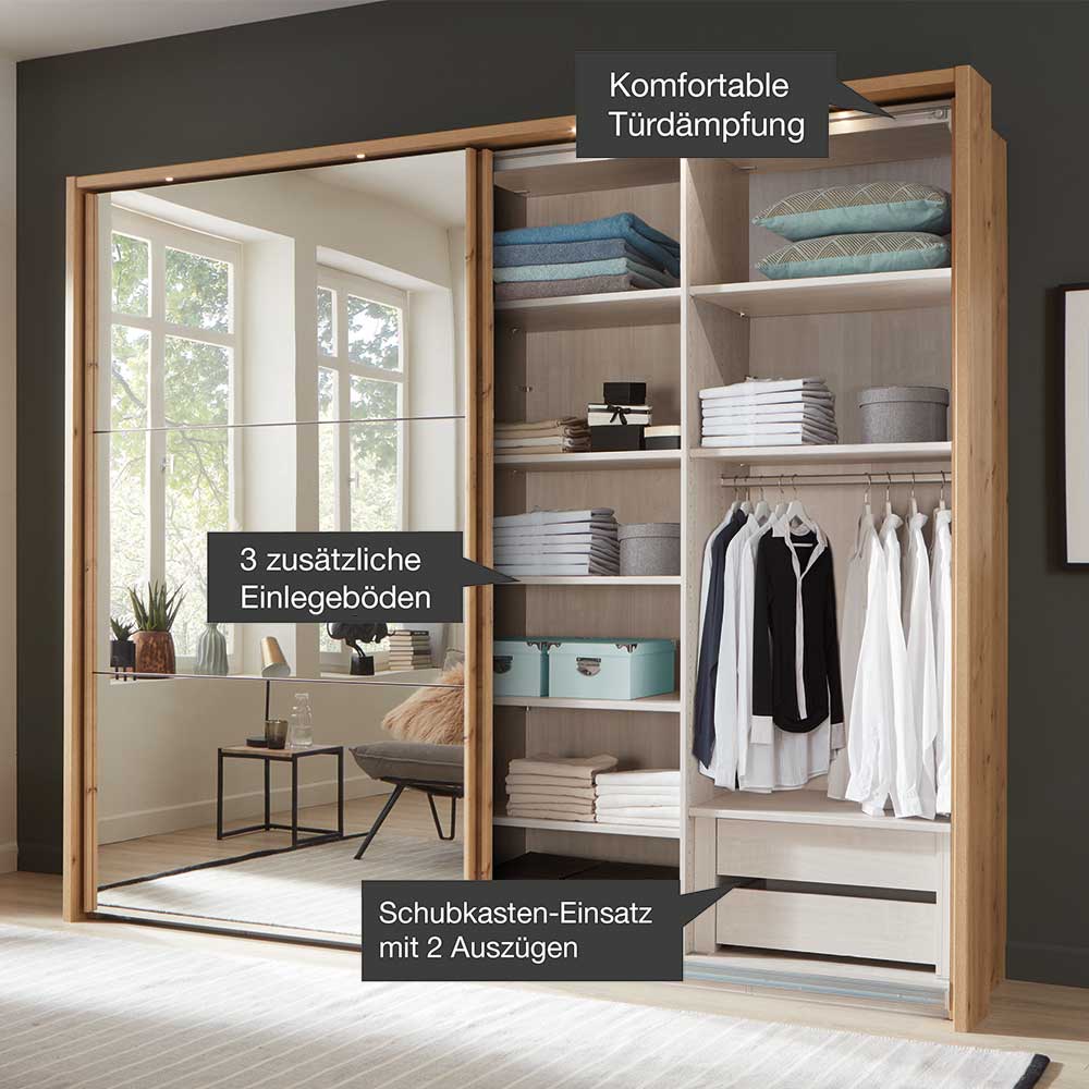 Topp Schwebetürenschrank mit Spiegeltür - Power