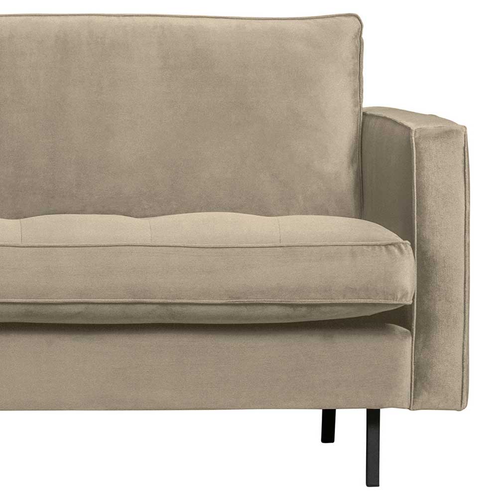 Wohnzimmercouch aus Samt in Khaki - Afeiro