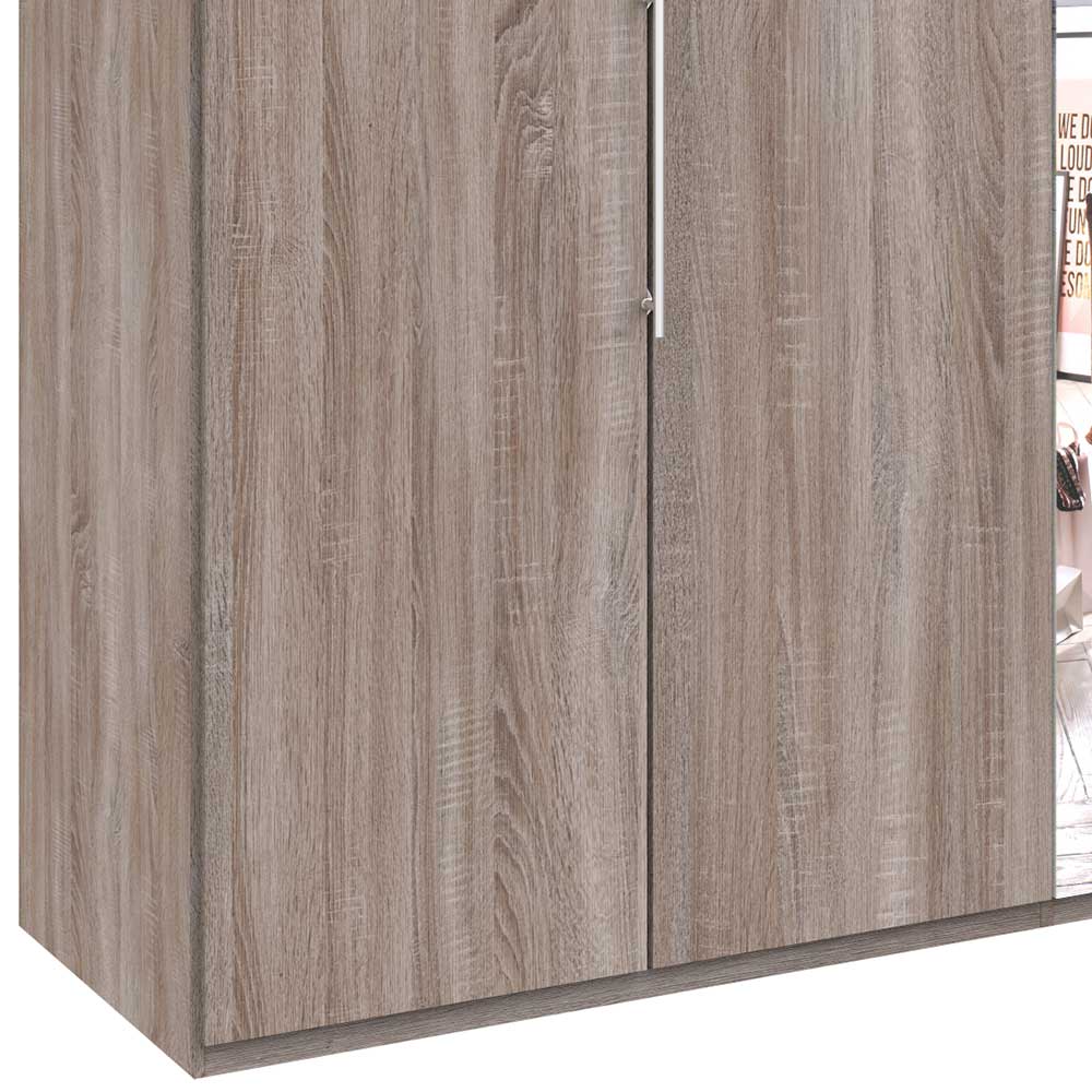 Spiegel Kleiderschrank in Holz-Nachbildung - Crenba