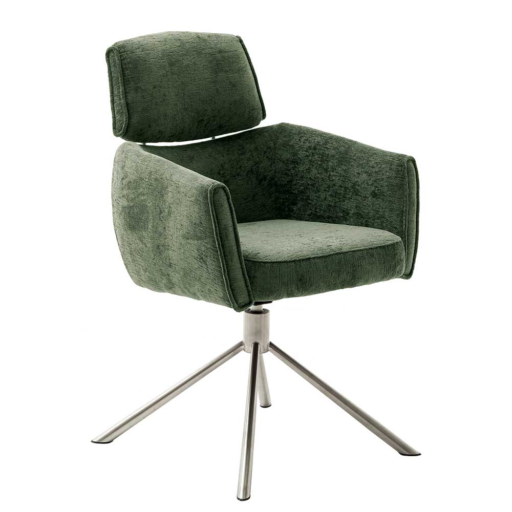 Esstisch Sessel in Oliv Grün Stoff - Occita (2er Set)
