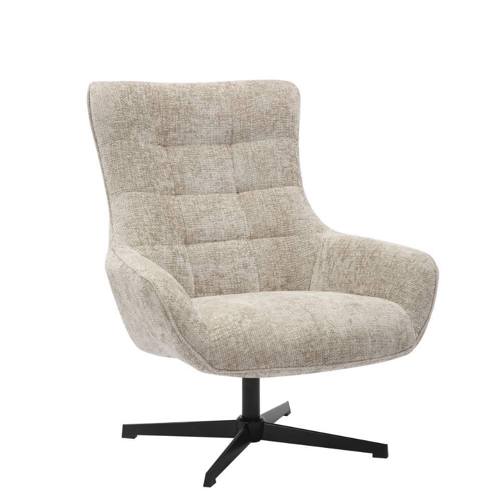 Wohnzimmer Drehsessel in Hellgrau Chenille - Badajoz