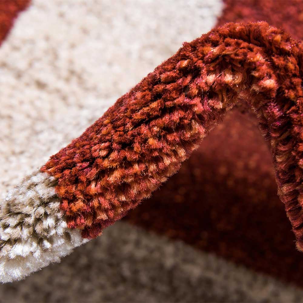 Kurzflor Teppich in Terracotta - Surin