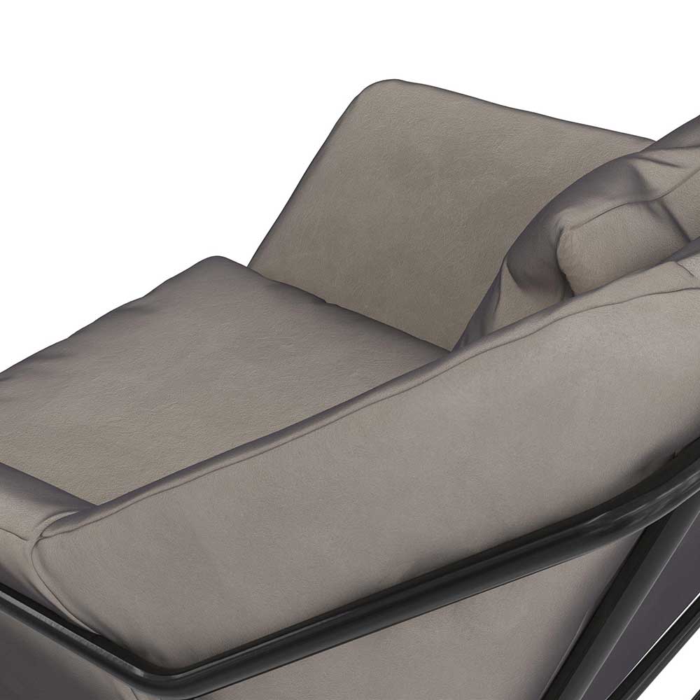 Loft Style Sessel in Grau Samt - Maric