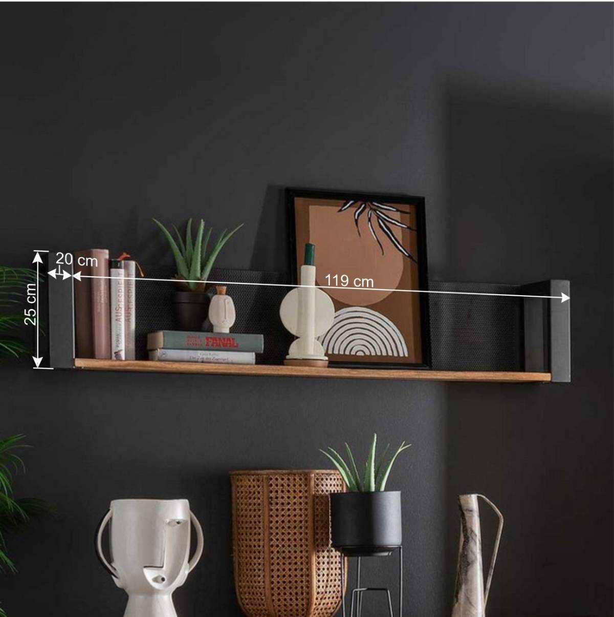 Wandboard aus Recyclingholz Mango massiv - Acira