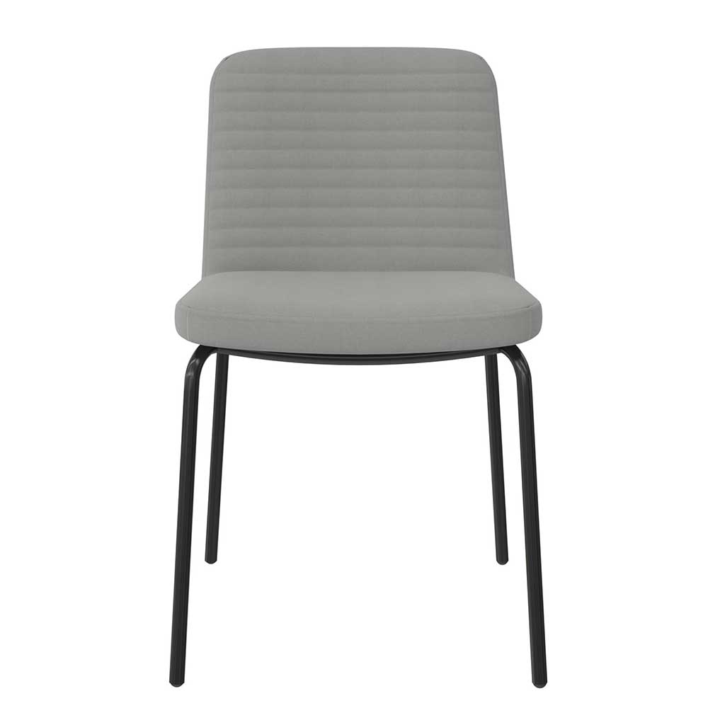 Polsterstühle in Grau und Schwarz - Semrosa (2er Set)