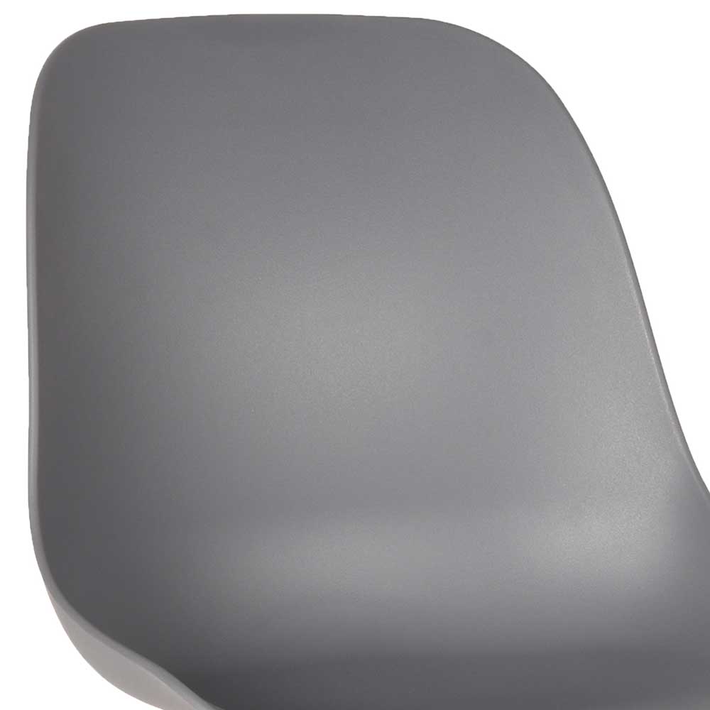 Scandi Chic Stuhl aus Kunststoff Anthrazit - Bonifazio (2er Set)