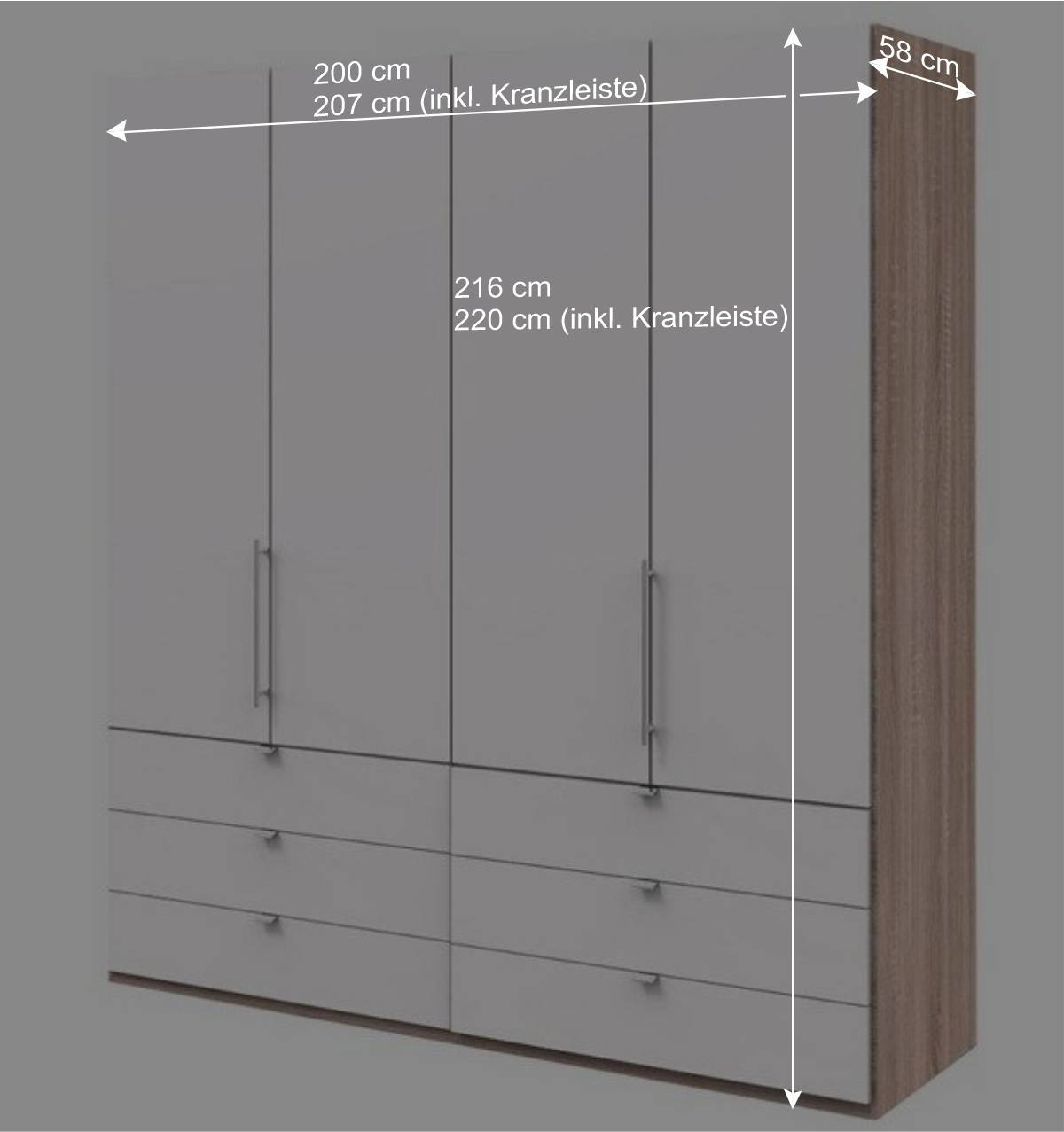 Moderner Schlafzimmerkleiderschrank in Weiß - Vaclyn