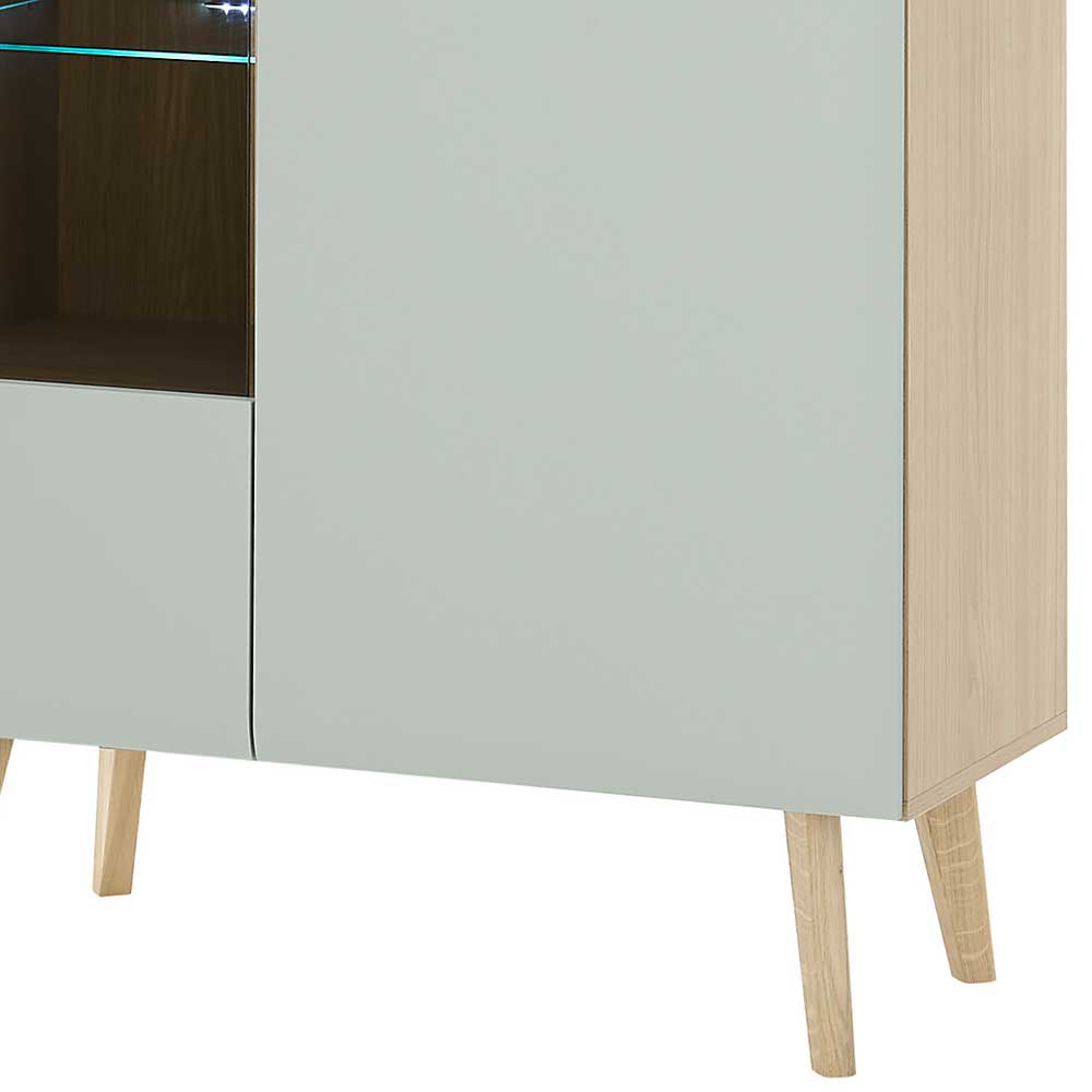 Highboard mit Glaseinsatz - Armina
