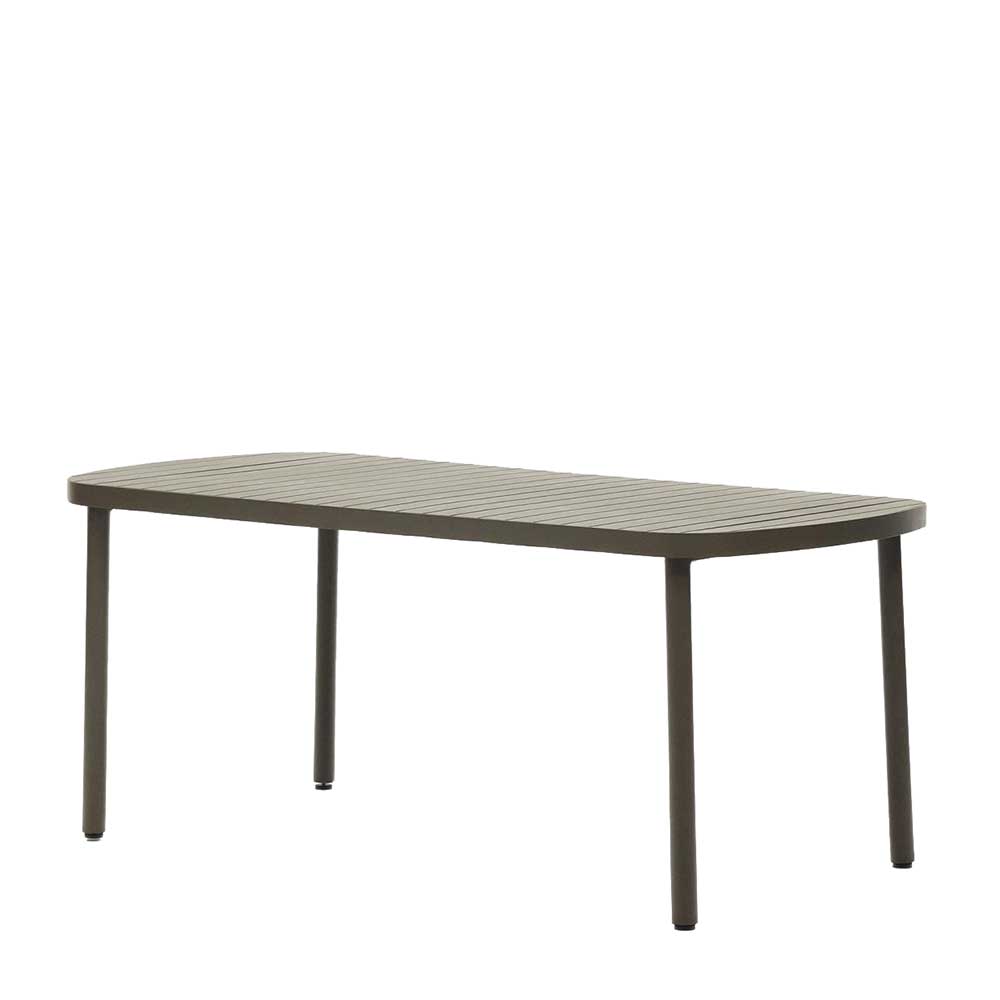 Ovaler Gartentisch aus Aluminium - Ocna