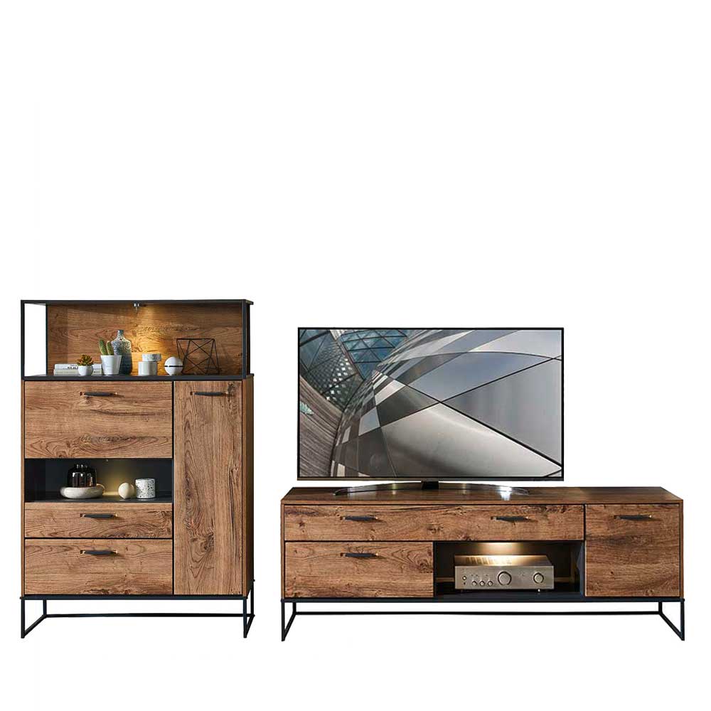 Industry TV Board & Highboard Set - Xindus (zweiteilig)