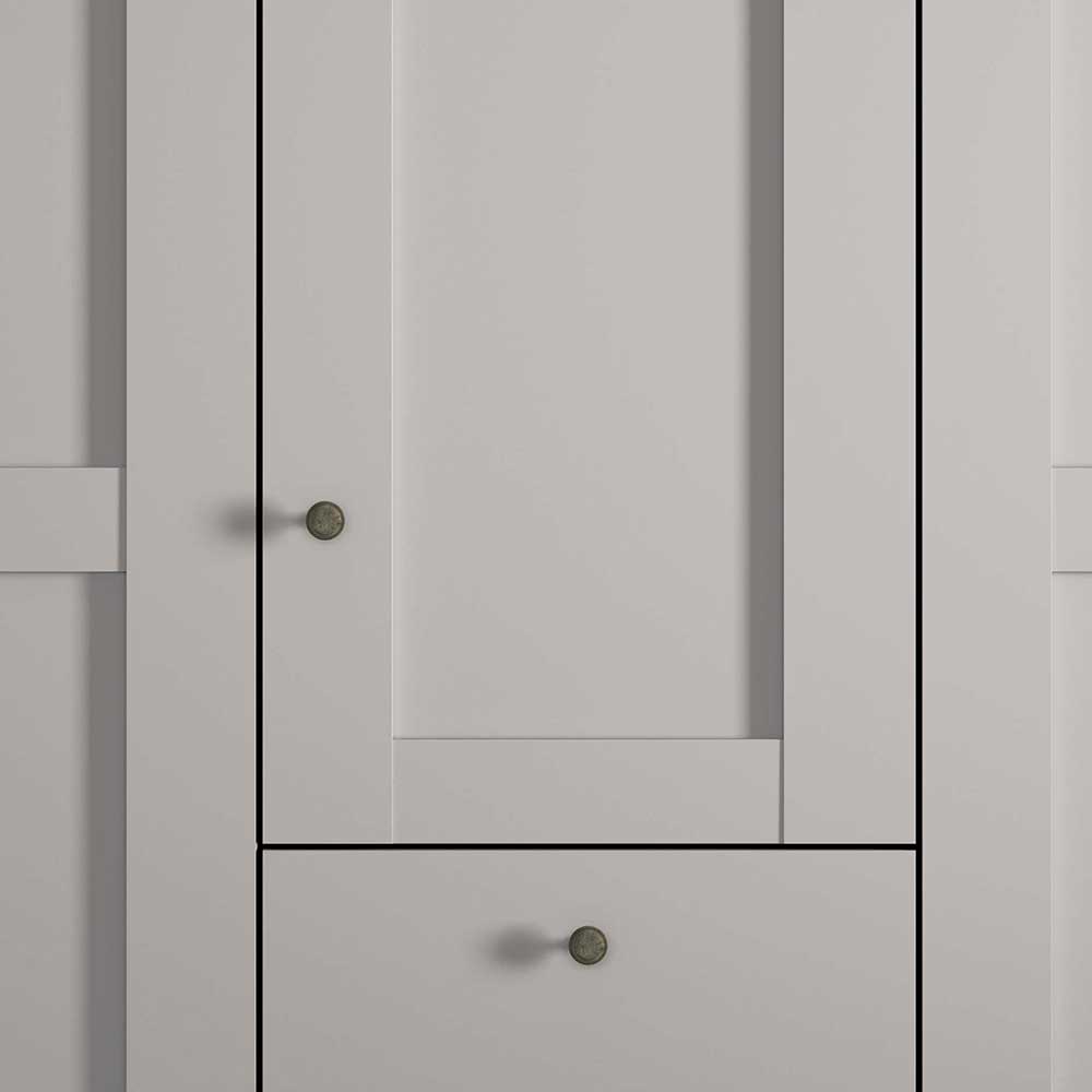 5-türiger Schlafzimmer-Schrank in Hellgrau - Ridonna