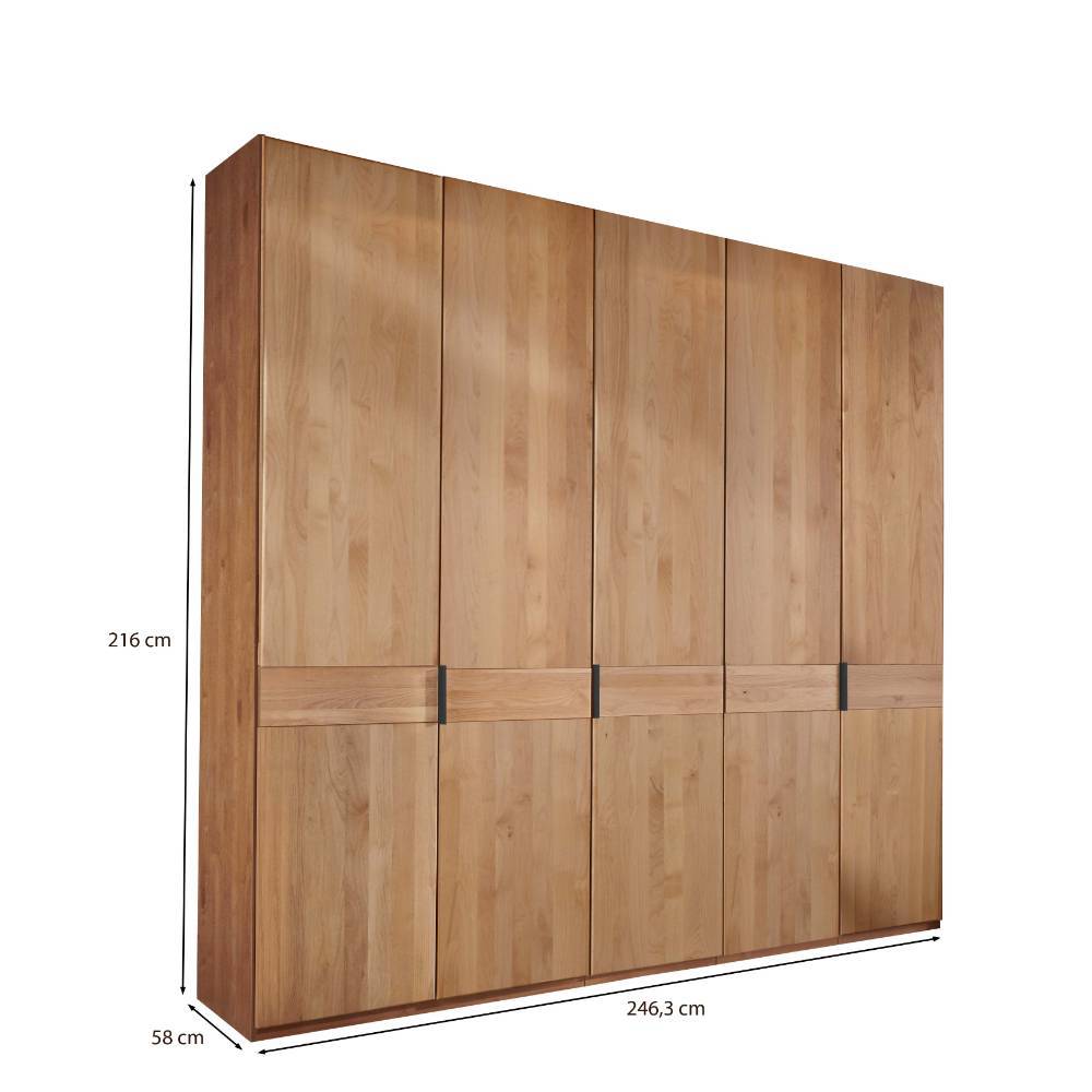 Erlefarbener Kleiderschrank 246x216x58 cm - Murray