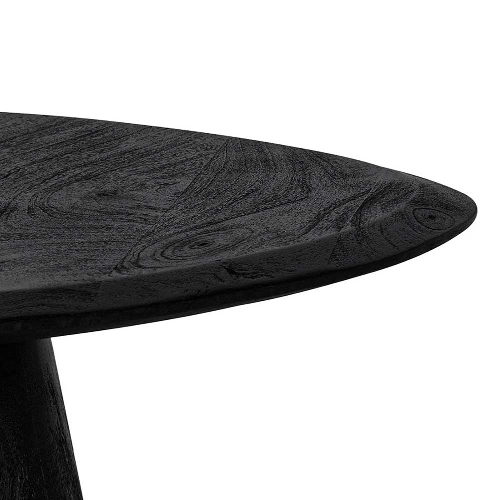 Design Couchtisch in Schwarz Massivholz - Standing