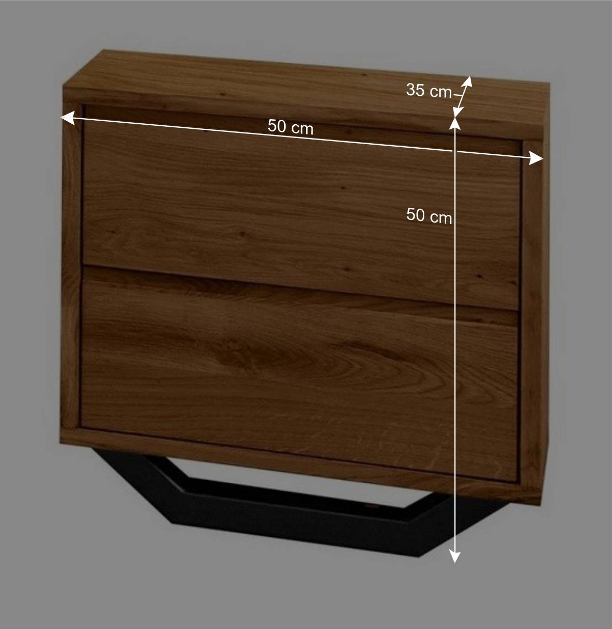 50x50x35 Nachtkommode mit Bügelgestell - Cancun