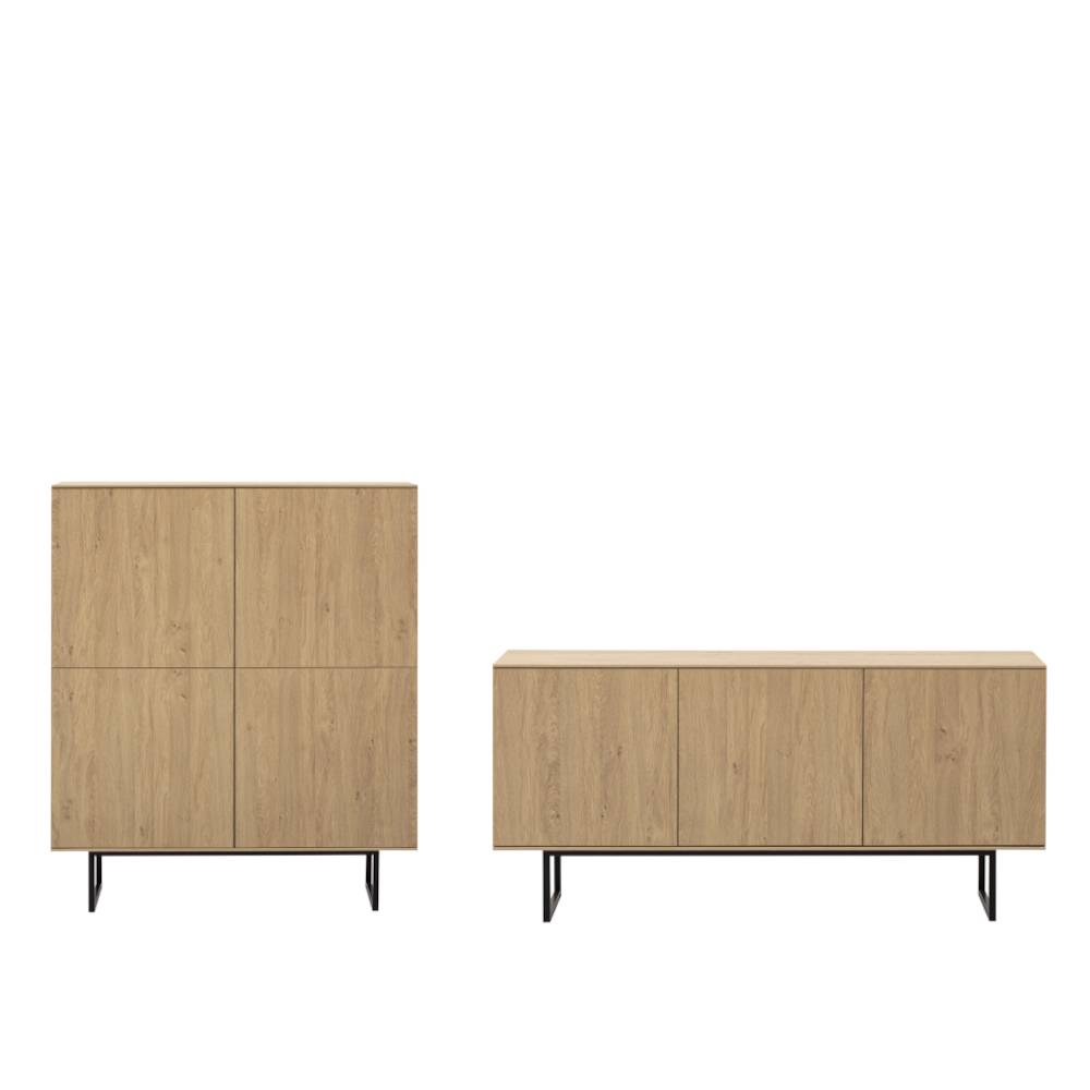 Highboard und Lowboard Set - Jaskin (zweiteilig)