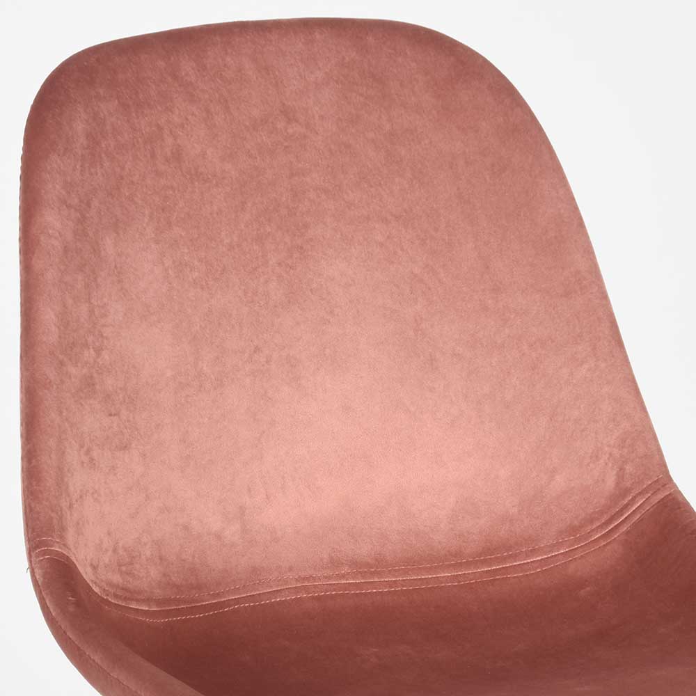 Skandi Design Samtstuhl in Altrosa - Ufficio (2er Set)