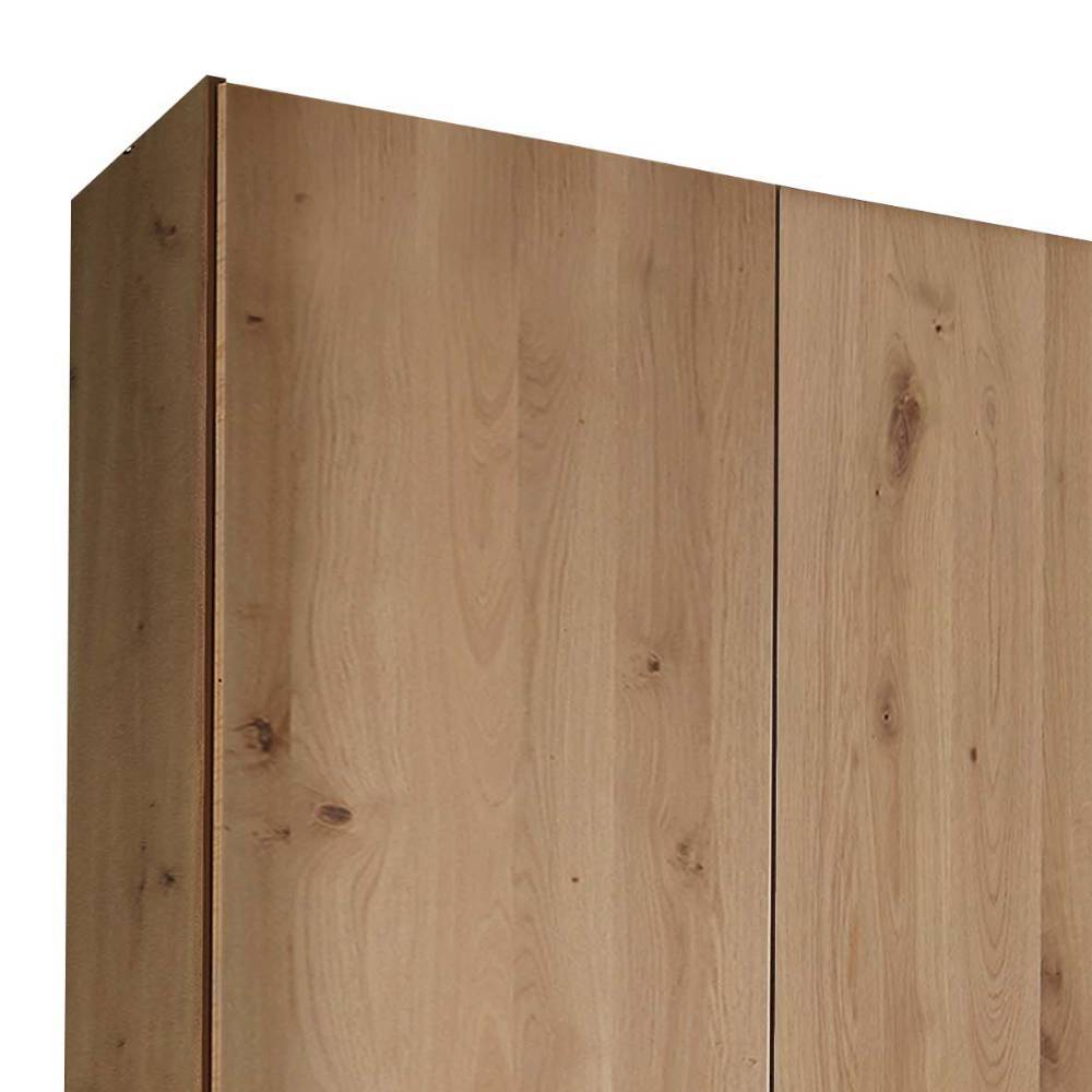 Teilmassiver Kleiderschrank in Eiche Bianco - Yanicas