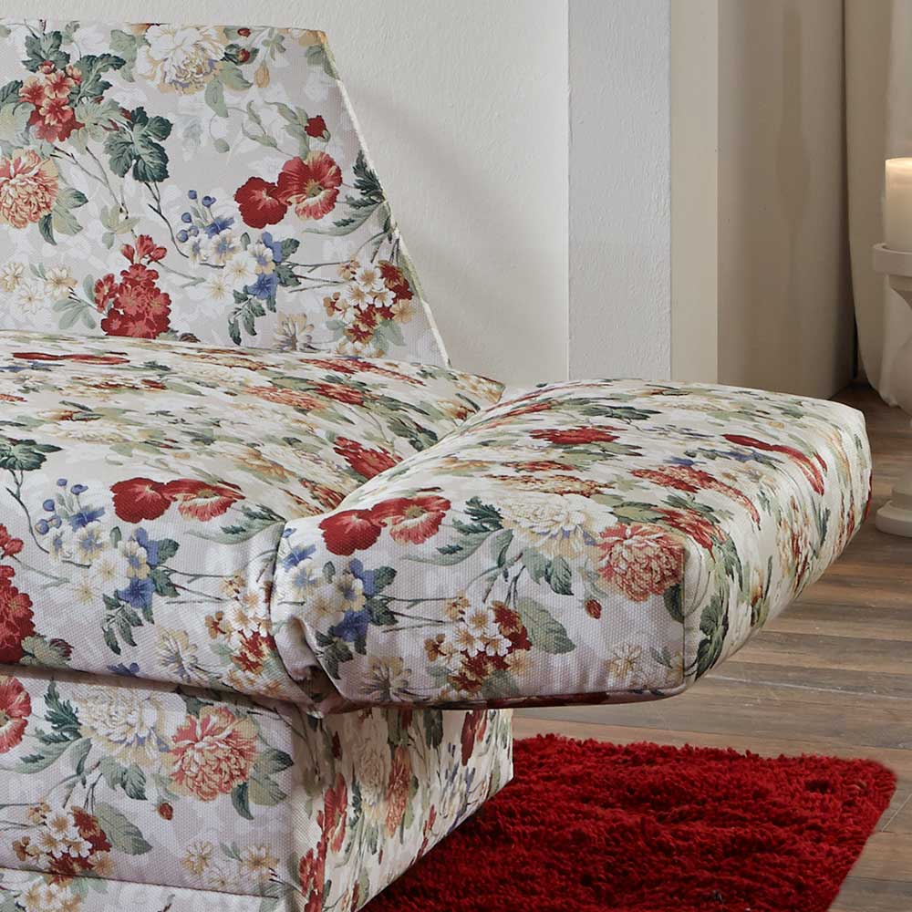 176x84x86 Landhaus Schlafsofa mit Blumen - Daniele