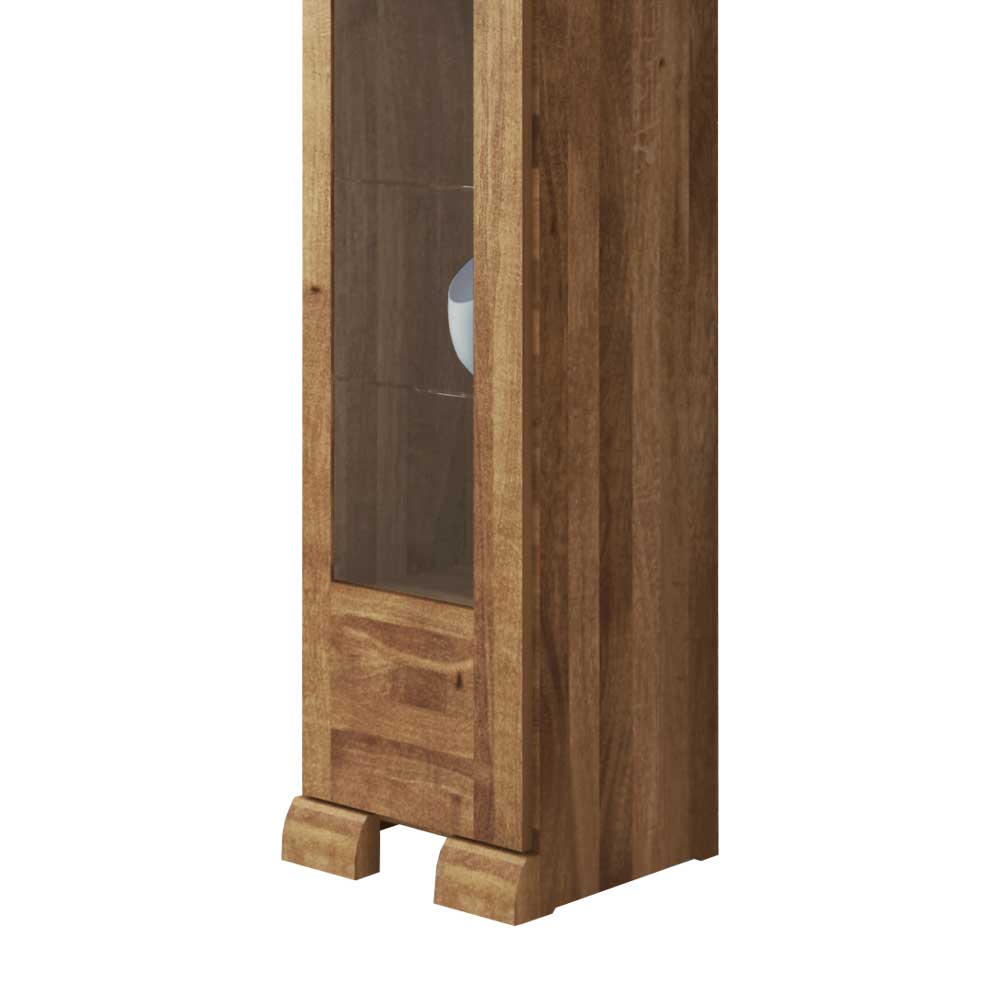Vitrine Vaskov aus Wildeiche Massivholz